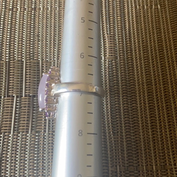 Sterling Silver amethyst end pink guartz ring - Picture 2 of 6